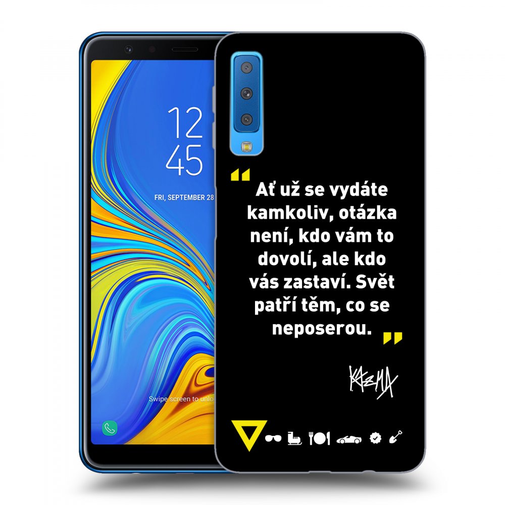 Picasee ULTIMATE CASE pro Samsung Galaxy A7 2018 A750F - Kazma - SVĚT PATŘÍ TĚM, CO SE NEPOSEROU