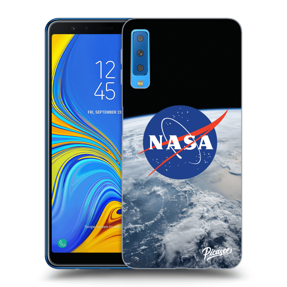 Picasee silikonový průhledný obal pro Samsung Galaxy A7 2018 A750F - Nasa Earth