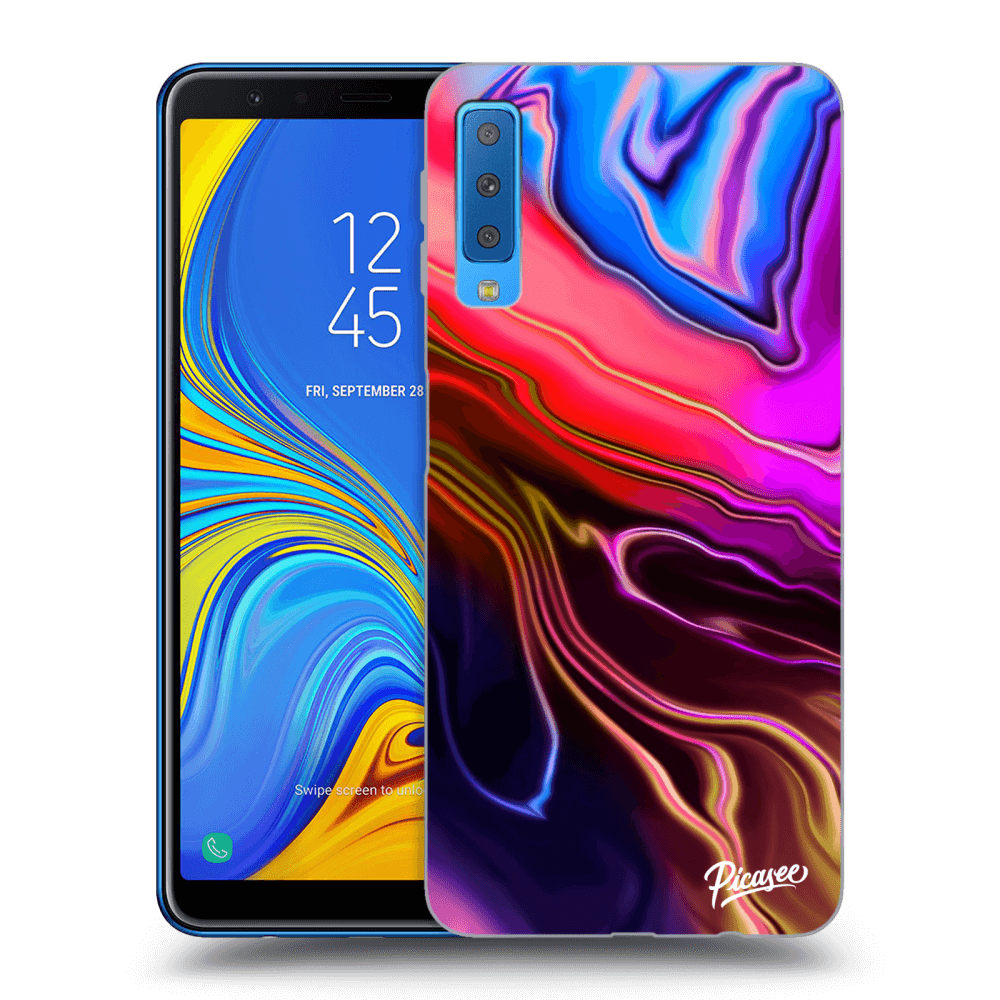 Picasee silikonový průhledný obal pro Samsung Galaxy A7 2018 A750F - Electric
