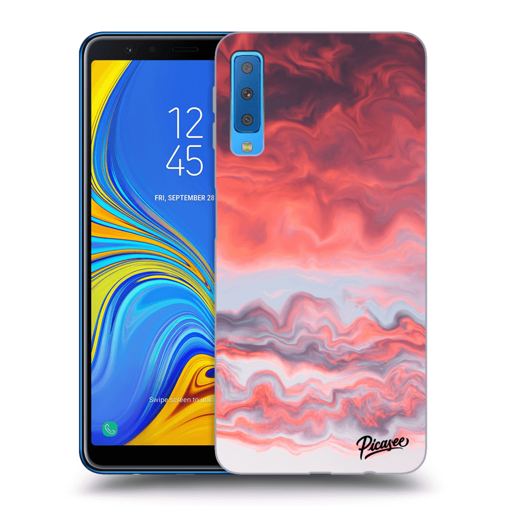 Picasee silikonový průhledný obal pro Samsung Galaxy A7 2018 A750F - Sunset