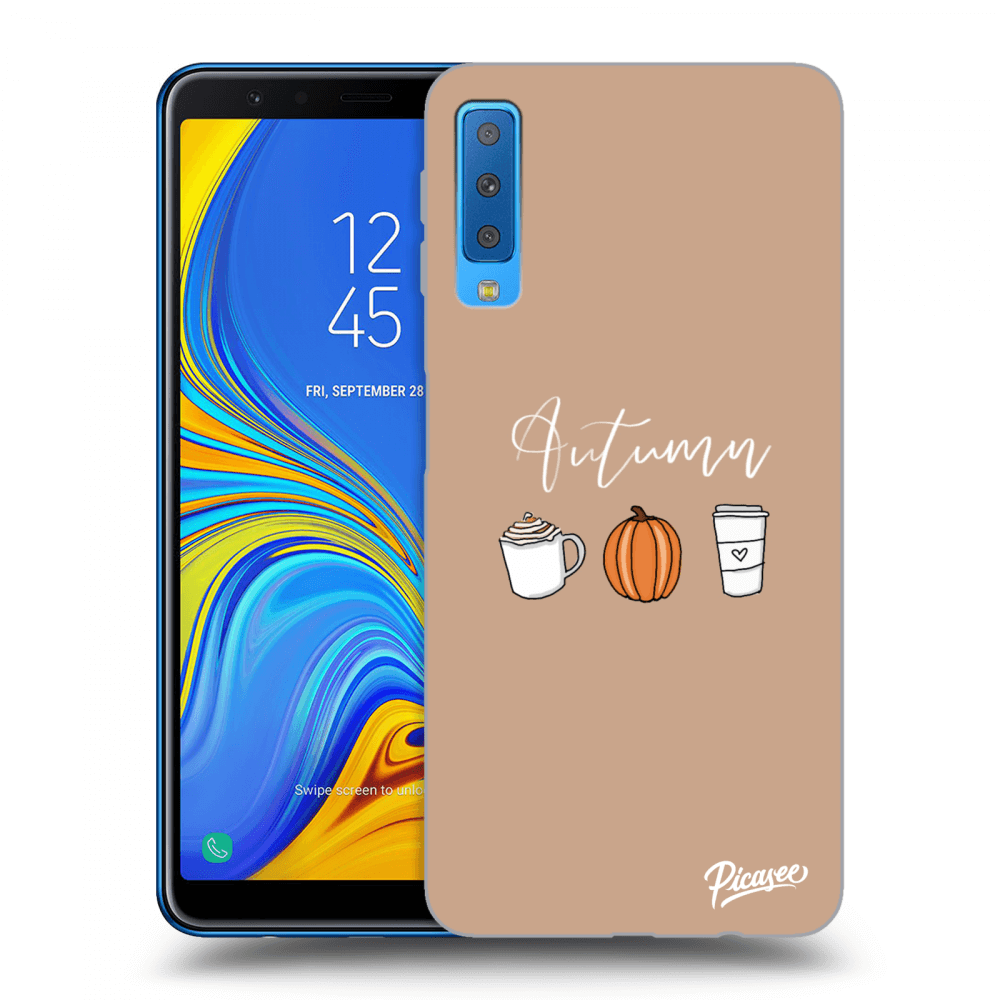 Picasee silikonový průhledný obal pro Samsung Galaxy A7 2018 A750F - Autumn