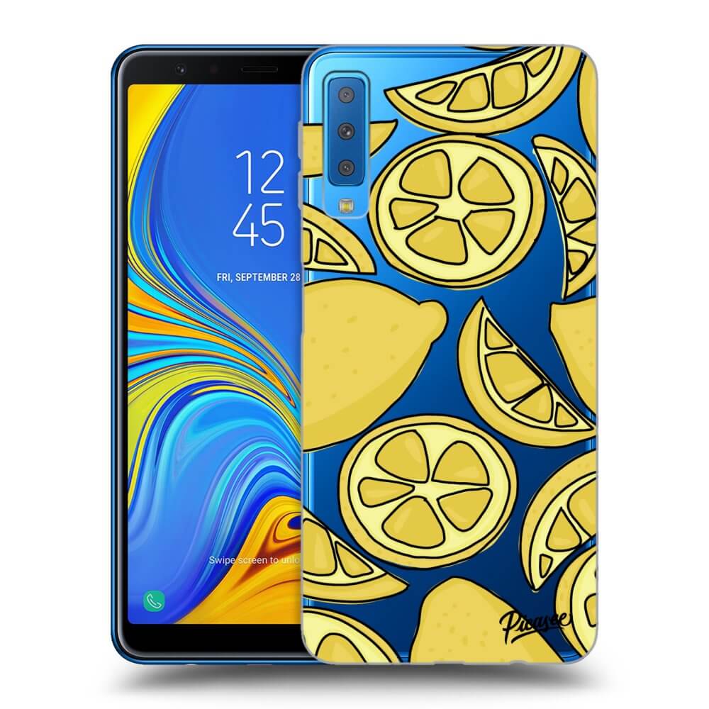 Picasee silikonový průhledný obal pro Samsung Galaxy A7 2018 A750F - Lemon