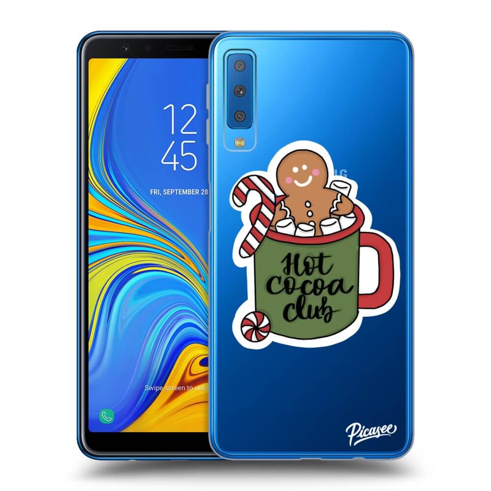 Picasee silikonový průhledný obal pro Samsung Galaxy A7 2018 A750F - Hot Cocoa Club