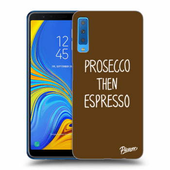 Picasee silikonový černý obal pro Samsung Galaxy A7 2018 A750F - Prosecco then espresso