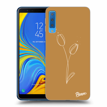 Picasee silikonový průhledný obal pro Samsung Galaxy A7 2018 A750F - Tulips