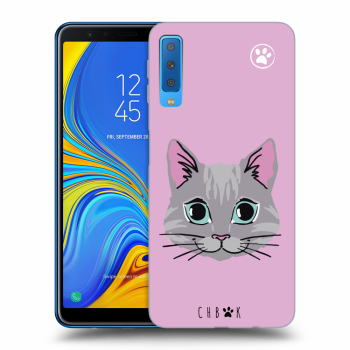 Picasee silikonový černý obal pro Samsung Galaxy A7 2018 A750F - Chybí mi kočky - Růžová
