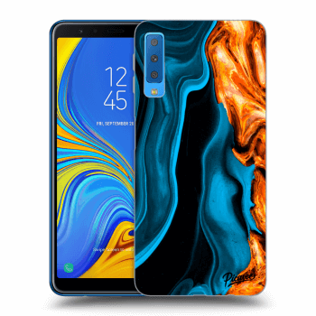 Obal pro Samsung Galaxy A7 2018 A750F - Gold blue