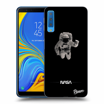 Picasee silikonový černý obal pro Samsung Galaxy A7 2018 A750F - Astronaut Minimal