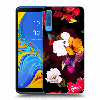 Picasee silikonový černý obal pro Samsung Galaxy A7 2018 A750F - Flowers and Berries
