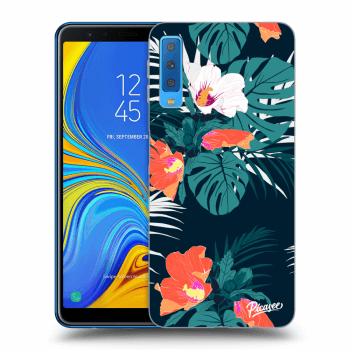 Picasee silikonový průhledný obal pro Samsung Galaxy A7 2018 A750F - Monstera Color