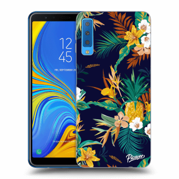 Picasee silikonový černý obal pro Samsung Galaxy A7 2018 A750F - Pineapple Color