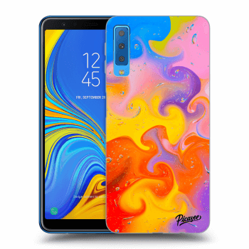 Picasee silikonový průhledný obal pro Samsung Galaxy A7 2018 A750F - Bubbles