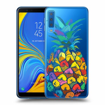 Picasee silikonový průhledný obal pro Samsung Galaxy A7 2018 A750F - Pineapple