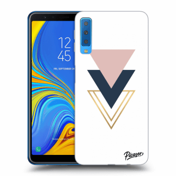 Picasee silikonový průhledný obal pro Samsung Galaxy A7 2018 A750F - Triangles