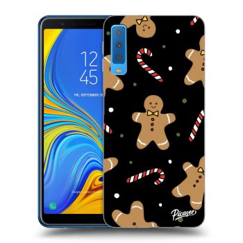 Picasee silikonový černý obal pro Samsung Galaxy A7 2018 A750F - Gingerbread