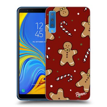 Picasee silikonový černý obal pro Samsung Galaxy A7 2018 A750F - Gingerbread 2
