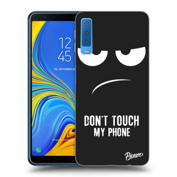 Picasee silikonový černý obal pro Samsung Galaxy A7 2018 A750F - Don't Touch My Phone