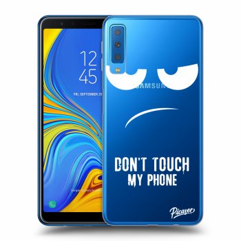 Picasee silikonový průhledný obal pro Samsung Galaxy A7 2018 A750F - Don't Touch My Phone