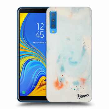 Picasee silikonový průhledný obal pro Samsung Galaxy A7 2018 A750F - Splash