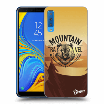 Picasee silikonový průhledný obal pro Samsung Galaxy A7 2018 A750F - Mountain bear