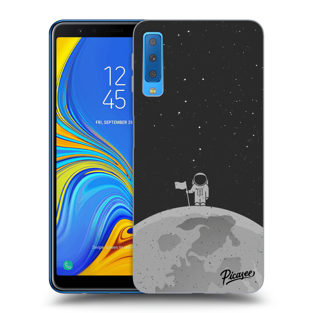 Picasee silikonový černý obal pro Samsung Galaxy A7 2018 A750F - Astronaut