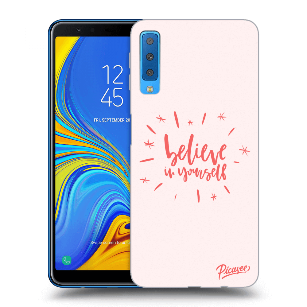 Picasee silikonový průhledný obal pro Samsung Galaxy A7 2018 A750F - Believe in yourself