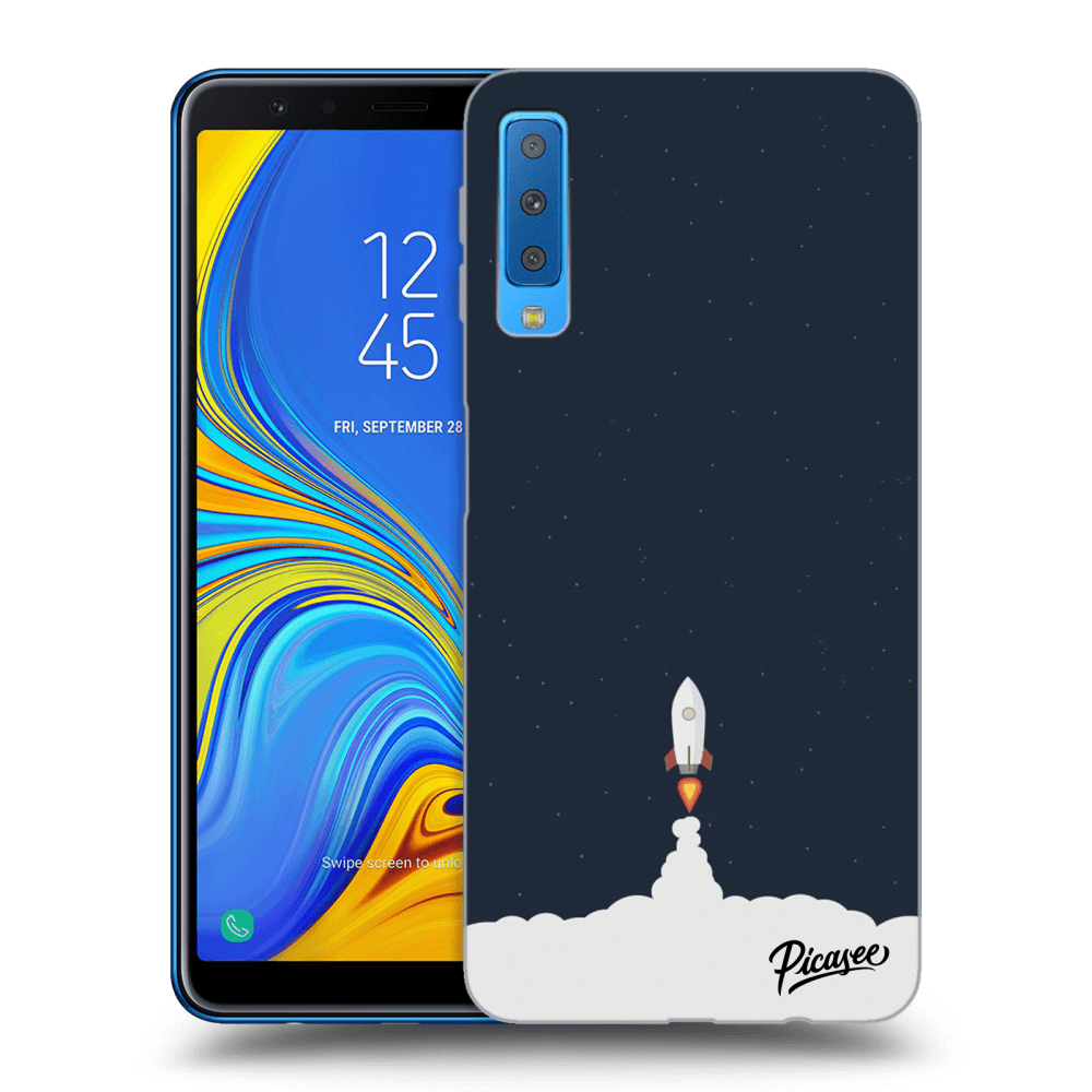 Picasee silikonový průhledný obal pro Samsung Galaxy A7 2018 A750F - Astronaut 2
