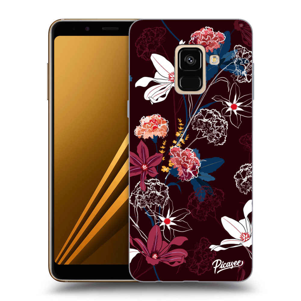 Picasee silikonový průhledný obal pro Samsung Galaxy A8 2018 A530F - Dark Meadow