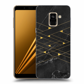 Picasee silikonový černý obal pro Samsung Galaxy A8 2018 A530F - Gold Minimal