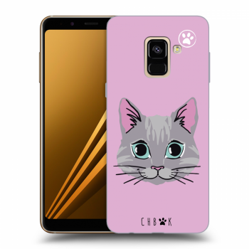 Picasee silikonový černý obal pro Samsung Galaxy A8 2018 A530F - Chybí mi kočky - Růžová