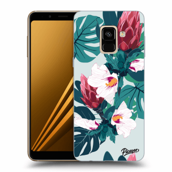 Picasee silikonový průhledný obal pro Samsung Galaxy A8 2018 A530F - Rhododendron