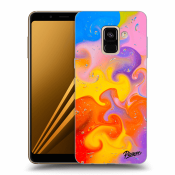 Picasee silikonový průhledný obal pro Samsung Galaxy A8 2018 A530F - Bubbles