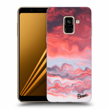 Picasee silikonový průhledný obal pro Samsung Galaxy A8 2018 A530F - Sunset