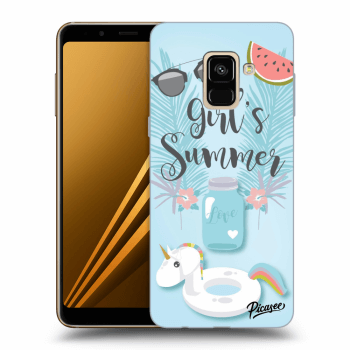 Picasee silikonový průhledný obal pro Samsung Galaxy A8 2018 A530F - Girls Summer