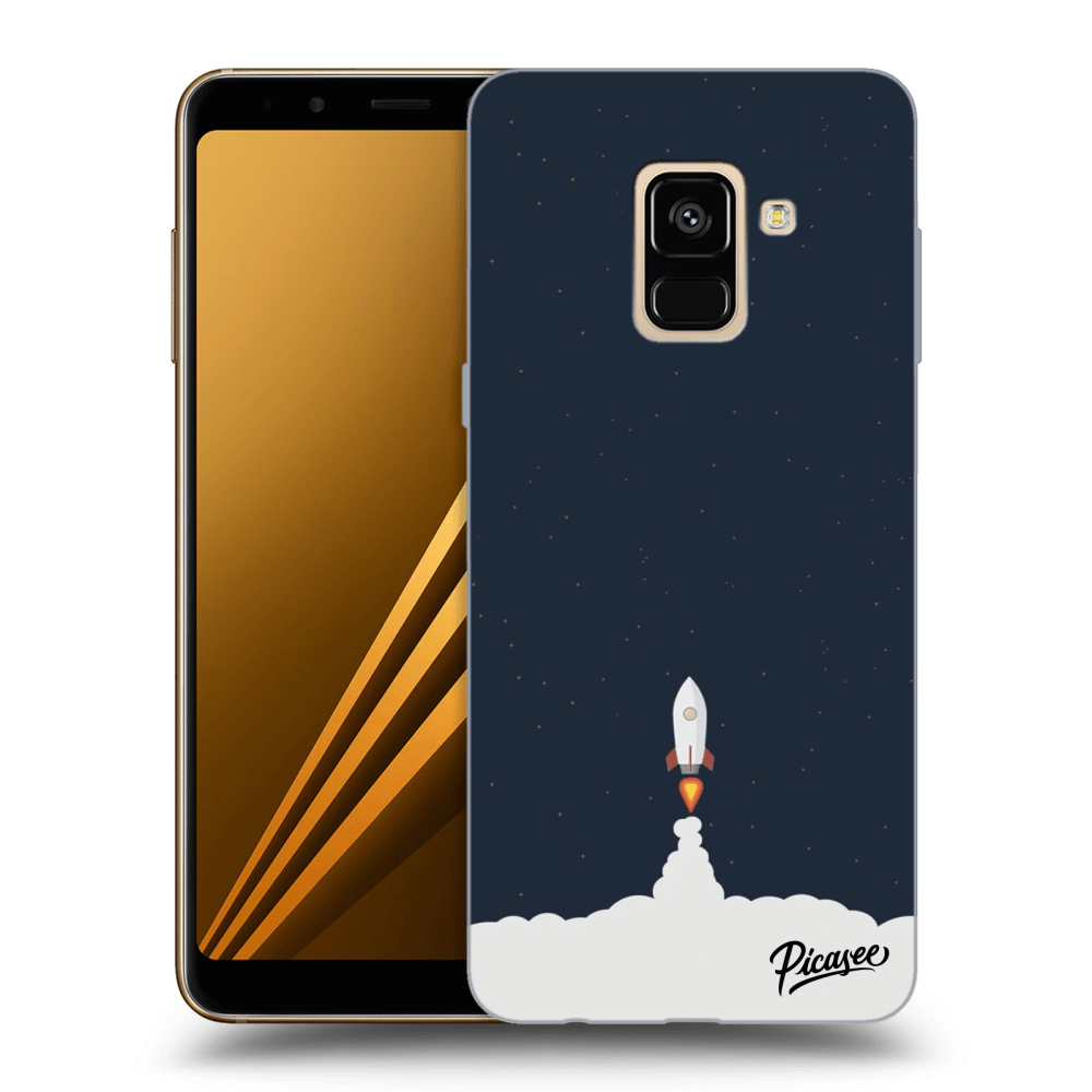 Picasee silikonový průhledný obal pro Samsung Galaxy A8 2018 A530F - Astronaut 2