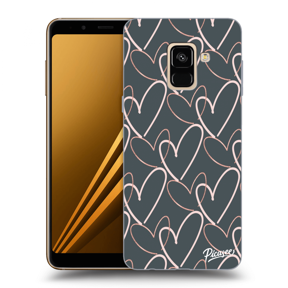 Picasee silikonový černý obal pro Samsung Galaxy A8 2018 A530F - Lots of love