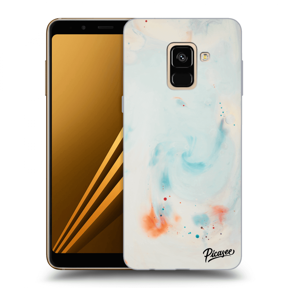 Picasee silikonový průhledný obal pro Samsung Galaxy A8 2018 A530F - Splash