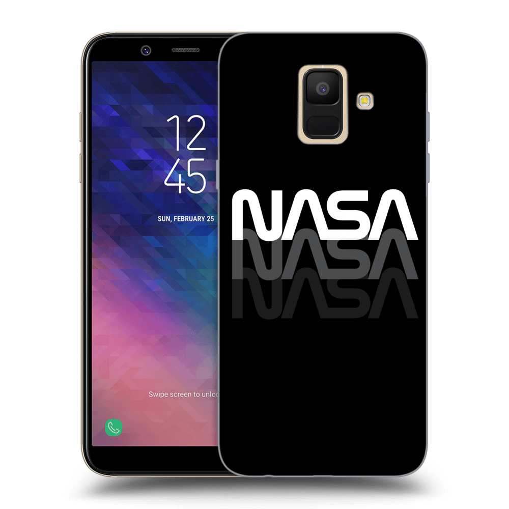 Picasee silikonový průhledný obal pro Samsung Galaxy A6 A600F - NASA Triple