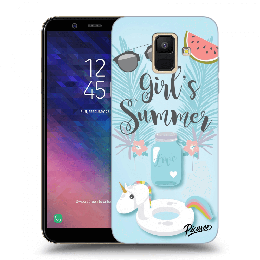 Picasee silikonový průhledný obal pro Samsung Galaxy A6 A600F - Girls Summer
