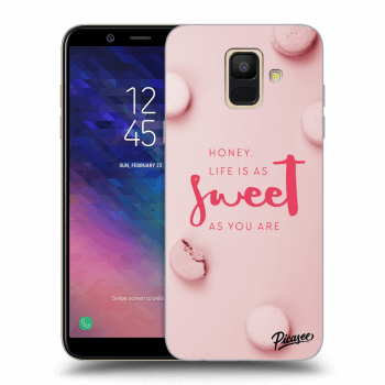 Picasee silikonový průhledný obal pro Samsung Galaxy A6 A600F - Life is as sweet as you are