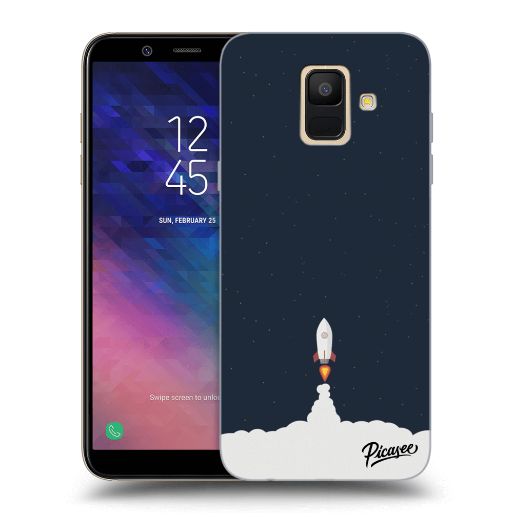 Picasee silikonový průhledný obal pro Samsung Galaxy A6 A600F - Astronaut 2