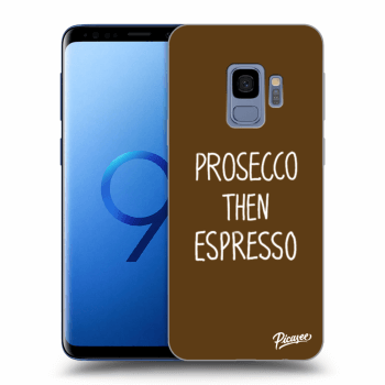 Picasee silikonový průhledný obal pro Samsung Galaxy S9 G960F - Prosecco then espresso