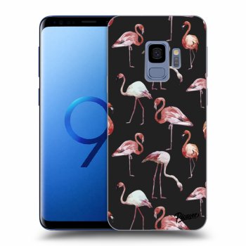 Picasee silikonový černý obal pro Samsung Galaxy S9 G960F - Flamingos