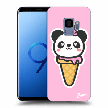 Picasee silikonový černý obal pro Samsung Galaxy S9 G960F - Ice Cream Panda
