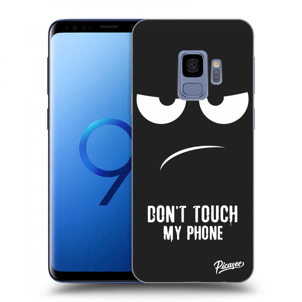 Picasee silikonový černý obal pro Samsung Galaxy S9 G960F - Don't Touch My Phone