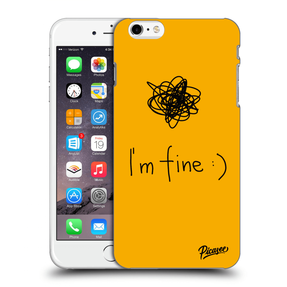 Picasee silikonový průhledný obal pro Apple iPhone 6 Plus/6S Plus - I am fine