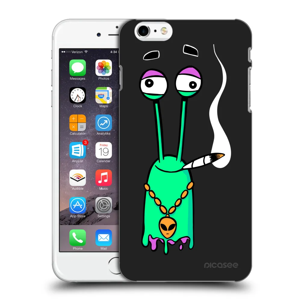 Picasee silikonový černý obal pro Apple iPhone 6 Plus/6S Plus - Earth - Sám doma