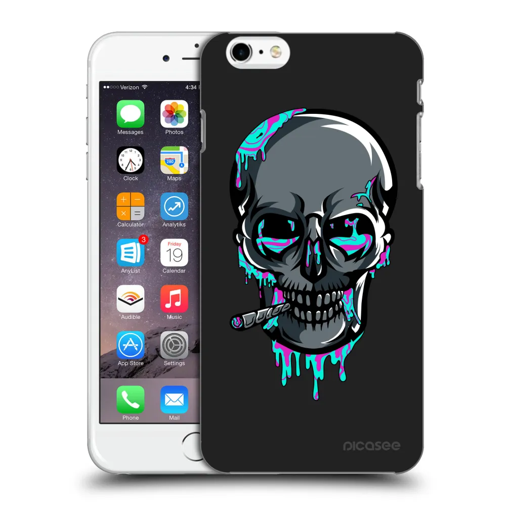 Picasee silikonový černý obal pro Apple iPhone 6 Plus/6S Plus - EARTH - Lebka 3.0