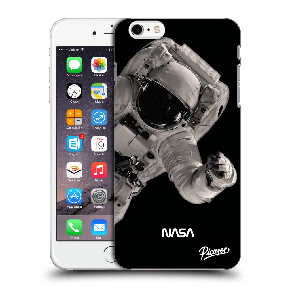 Picasee silikonový černý obal pro Apple iPhone 6 Plus/6S Plus - Astronaut Big