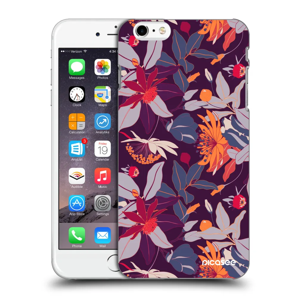 Picasee ULTIMATE CASE pro Apple iPhone 6 Plus/6S Plus - Purple Leaf